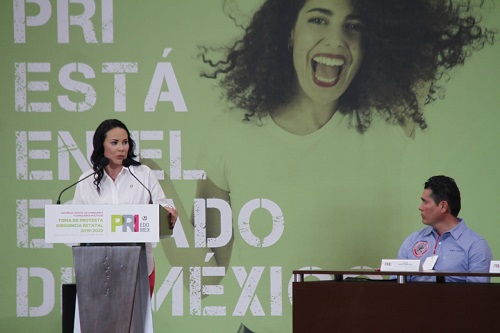 Expresó su compromiso con la causa priista. (Claudia Aguilar)