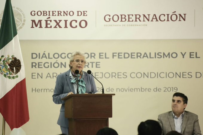 Olga Sánchez Cordero aseguró que no habrá impunidad en feminicidios. | Twitter @M_OlgaSCordero