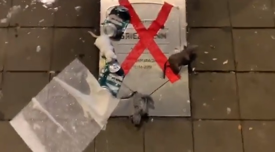 Dejan ratas y basura en la placa de Griezmann (Especial)