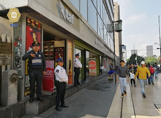 Inició el operativo Aguinaldo Seguro en la CdMx. (Tomado de @SSP_CDMX)