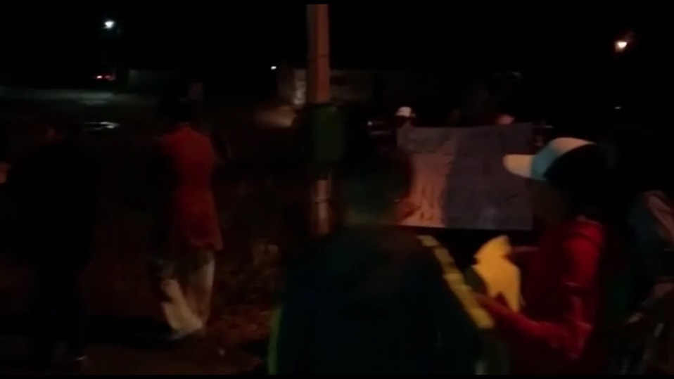 Protesta de familiares de el Mayo, ligado a caso LeBarón. (Captura de video)