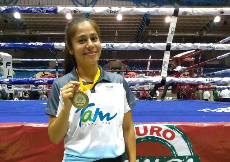 La boxeadora tampiqueña Zaida Enriquez.