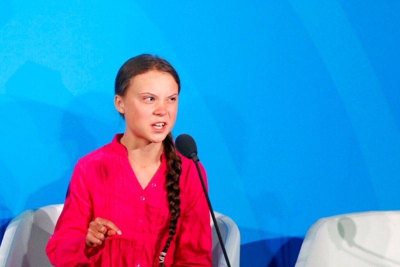 La adolescente sueca Greta Thunberg gana renombre mundial en la lucha contra el cambio climático. (AP)