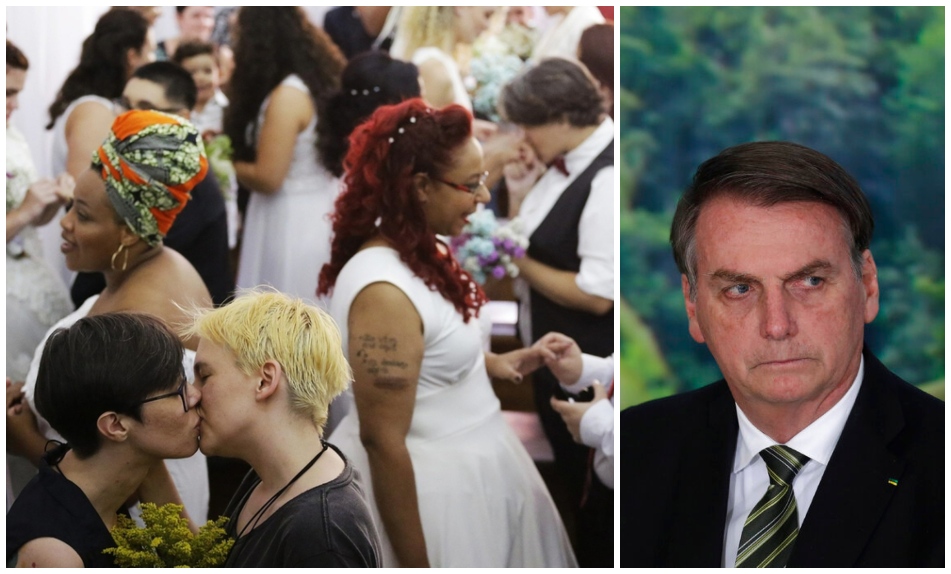 Parejas gay anticiparon bodas en Brasil entre octubre y diciembre por temor a Jair Bolsonaro (AP / Archivo)