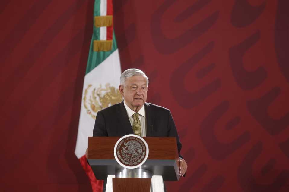 El Presidente el 4 de diciembre durante su conferencia matutina. (Araceli López)
