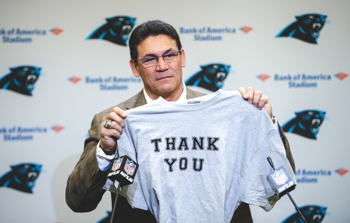 Ron Rivera se despide de Carolina (Twitter @Panthers)