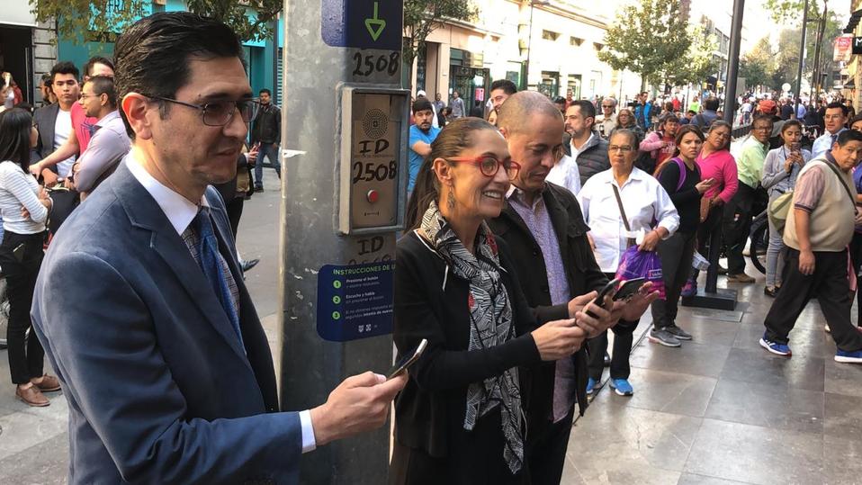Claudia Sheinbaum puso en operación el punto 13 mil 694 de conectividad para WiFi gratuito en CdMx. (Jorge Almazán)