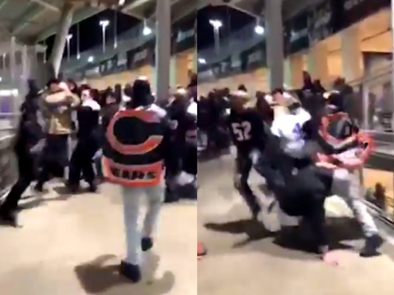 Aficionados  pelean en el partido de la NFL Thursday Night Football (Especial)