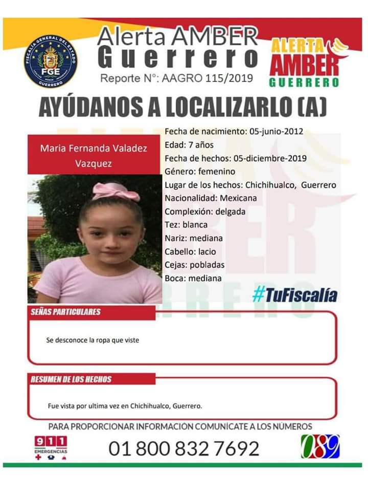 La última vez que se le vio fue en Chichihualco. (Especial)
