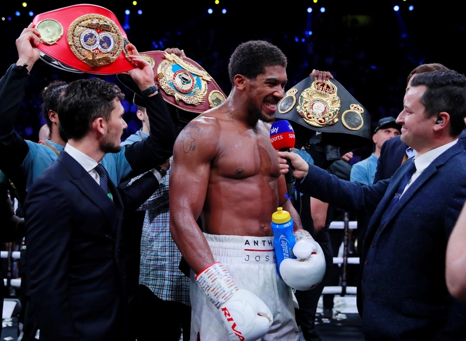 Anthony Joshua venció a Andy Ruiz (Reuters)