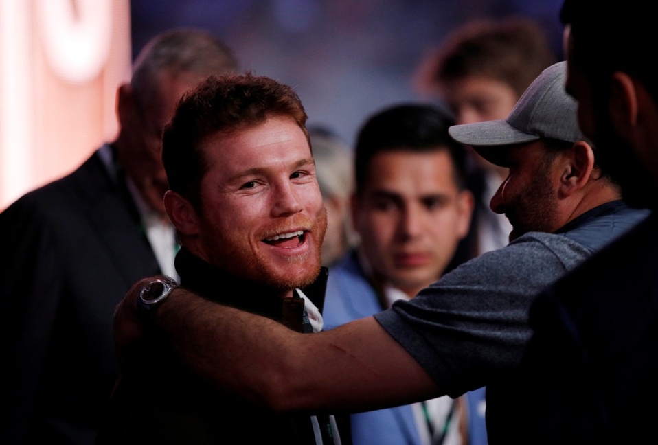 Canelo visitó a Andy Ruiz previo a la pelea con Anthony Joshua (Reuters)