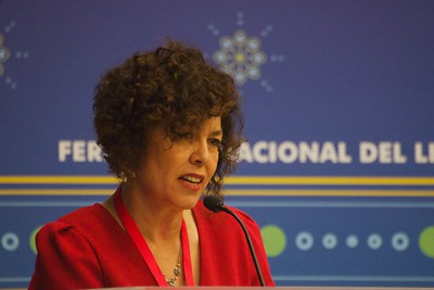 María Baranda en la FIL Guadalajara 2019 (Cortesía Ruth Rosas)