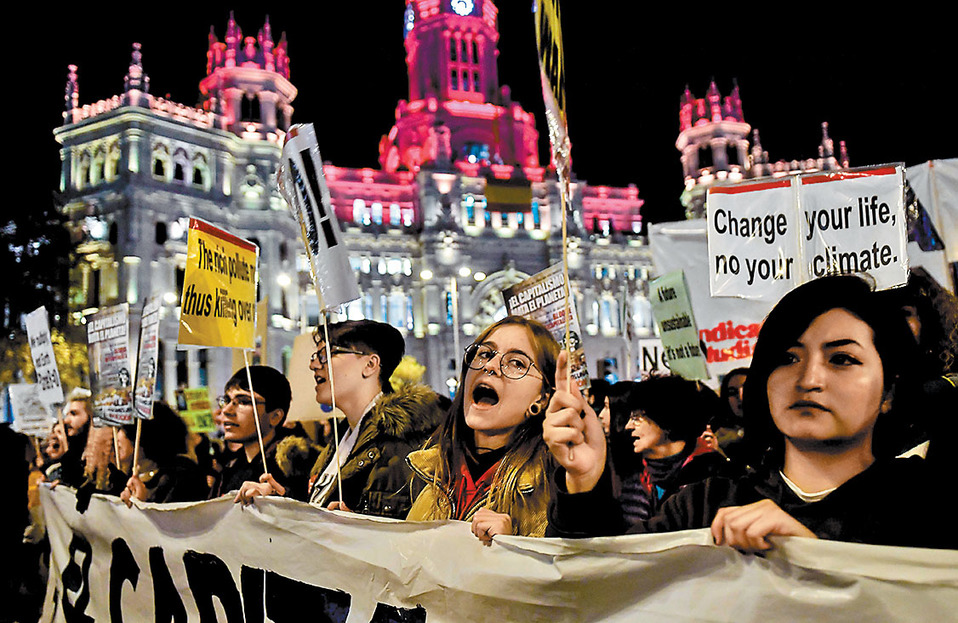 La COP25 se desarrolló en medio de protestas de distintas organizaciones ecologistas. (AFP)