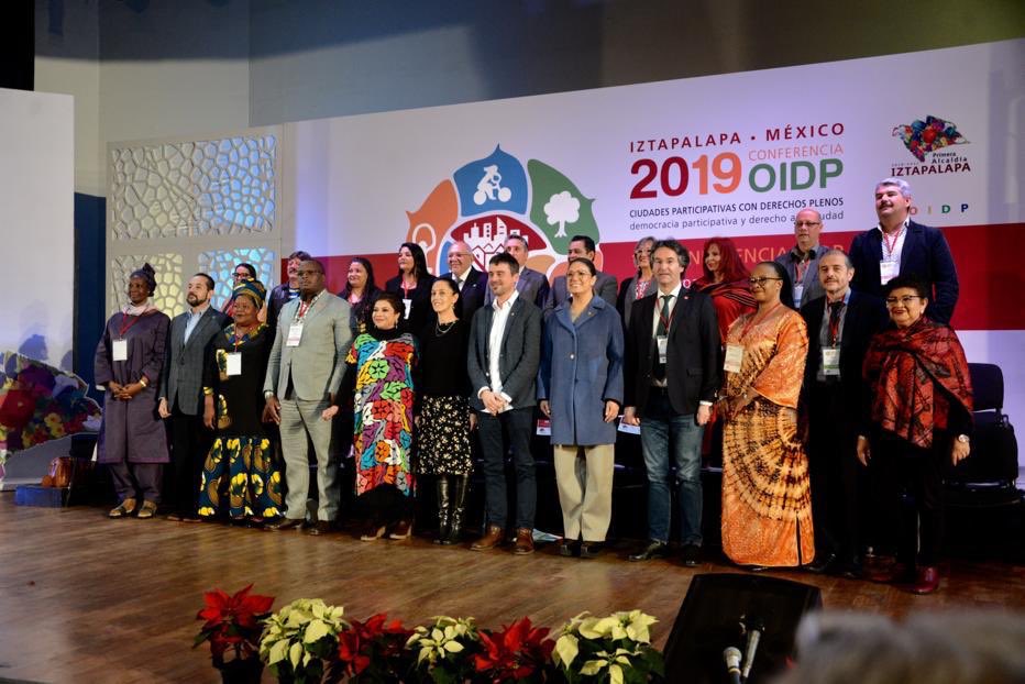 La jefa de gobierno dijo que en la reunipon participaron alcaldes de diferentes países. (Tomada de @Claudiashein)