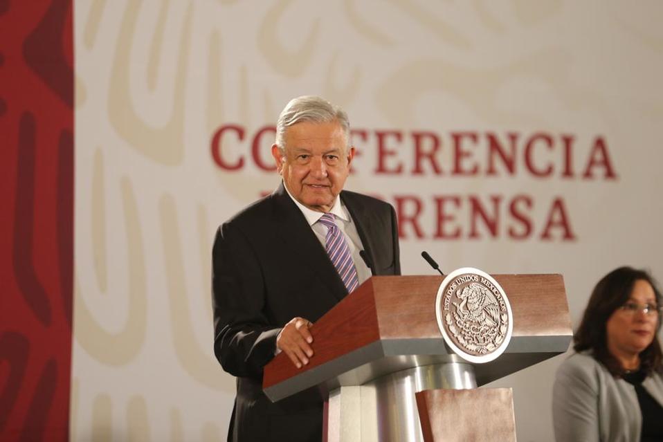 Andrés Manuel López Obrador en la mañanera. ( Jorge Carballo)