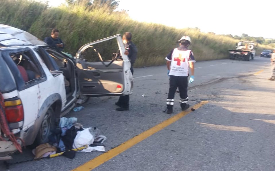Accidente en la carretera Aldama-Soto la Marina (Cortesía)
