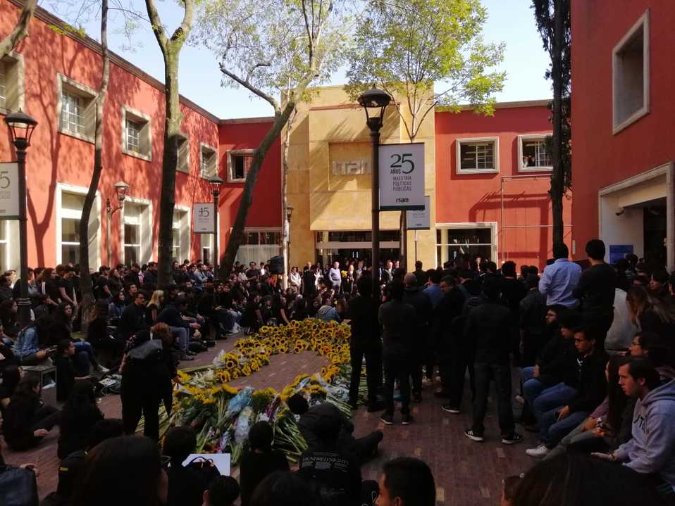 Estudiantes del ITAM se manifestaron en contra del rector. (Especial)