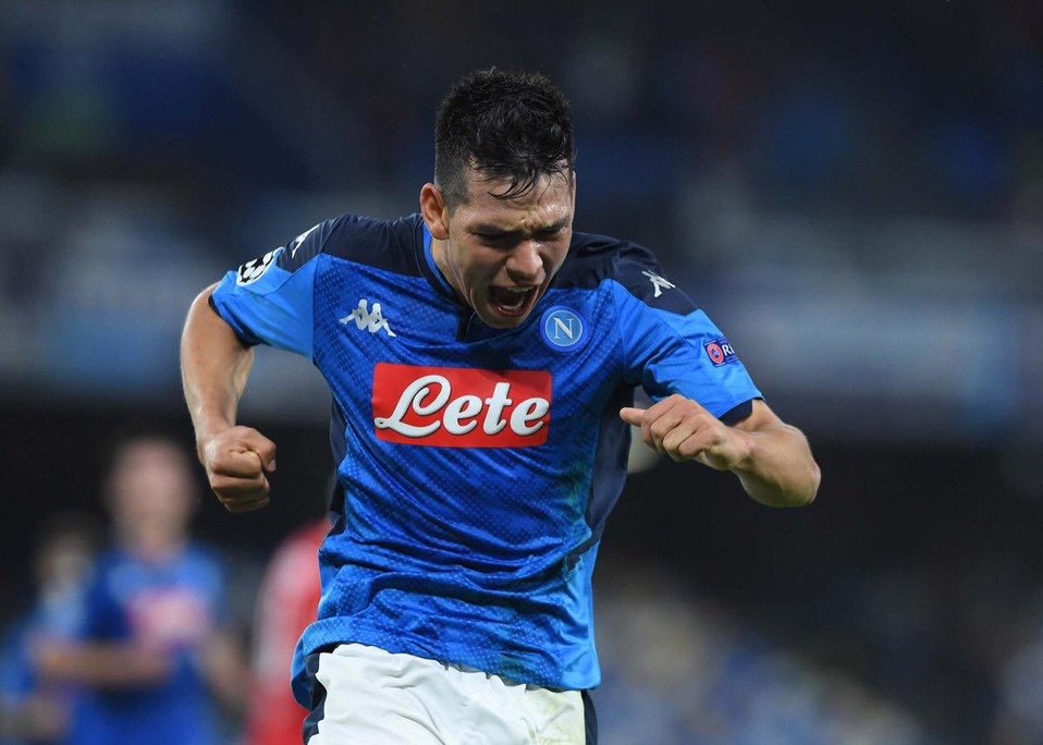 Hirving Lozano, futbolista del Napoli (Twitter @sscnapoliES)