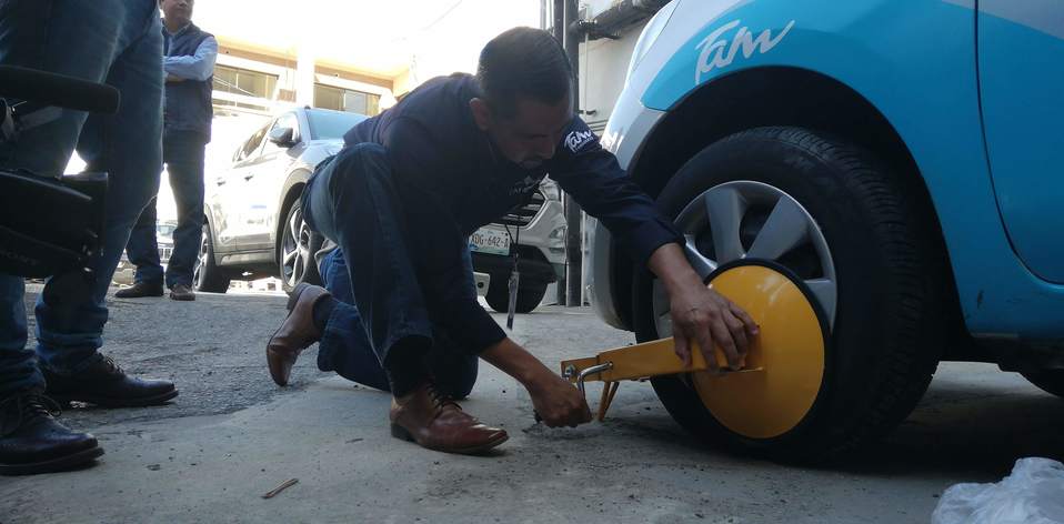 Inmovilizadores de autos del municipio de Tampico.