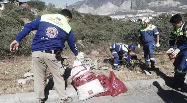 Fueron encontrados diversos residuos por parte de Protección Civil de Santa Catarina. (Foto: Especial)