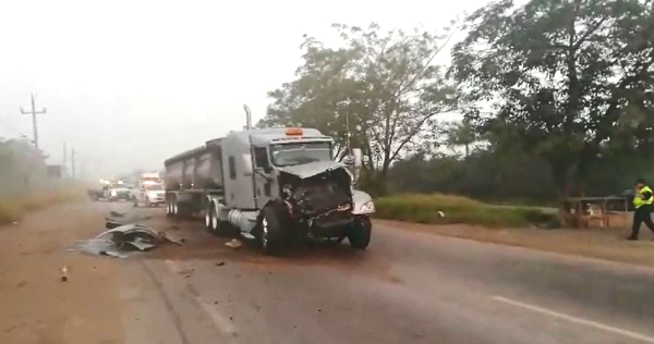 Choque en carretera Tampico-Mante (Foto/Anahy Meza)