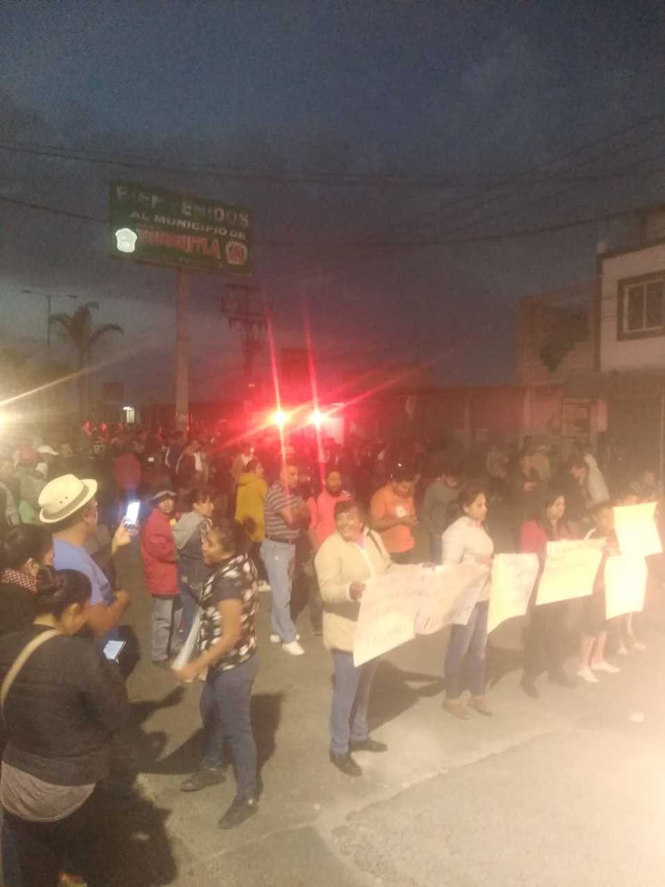 Durante la manifestación de esta tarde. (Especial)