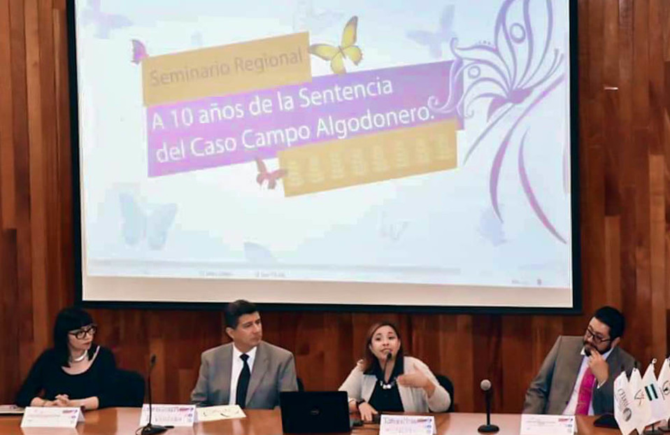 Conferencia magistral “Sentencia del caso ‘Campo Algodonero’ como paradigma del feminismo jurídico”, impartida por Karla Michelle Salas Ramírez (Franc