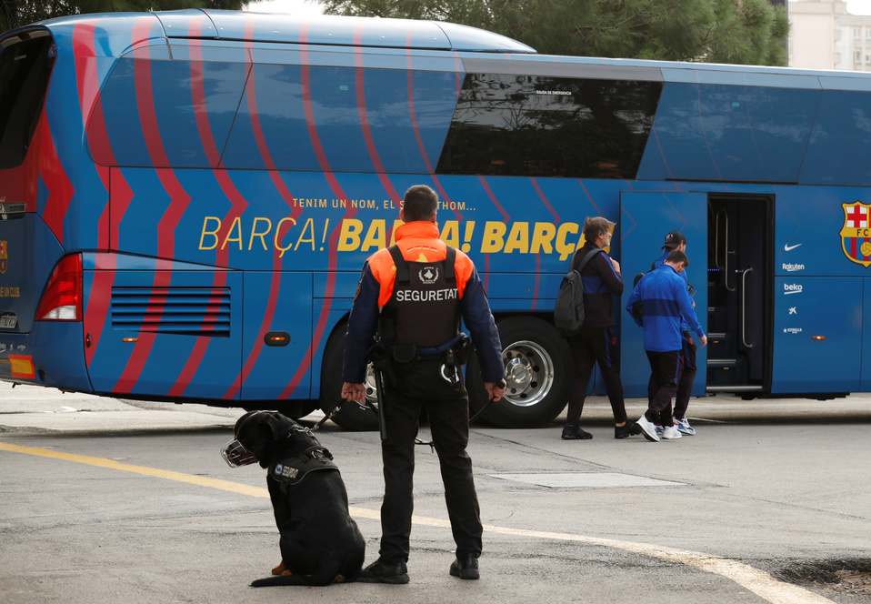 Dispositivo de seguridad para el clásico español Barcelona vs Real Madrid (Reuters)