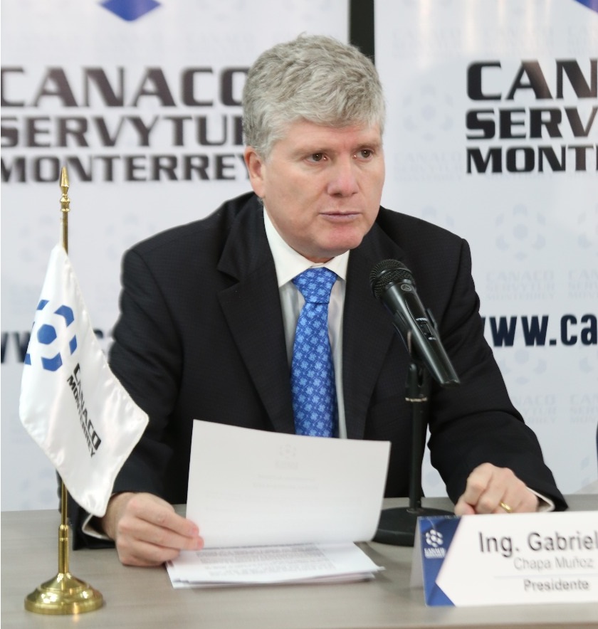 Gabriel Chapa Muñoz, presidente de Canaco de Monterrey. (Foto: Raúl Palacios)