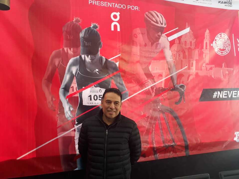 Presentan el Duatlón San Andrés Cholula-Mistertennis 2020. (Rafael González)