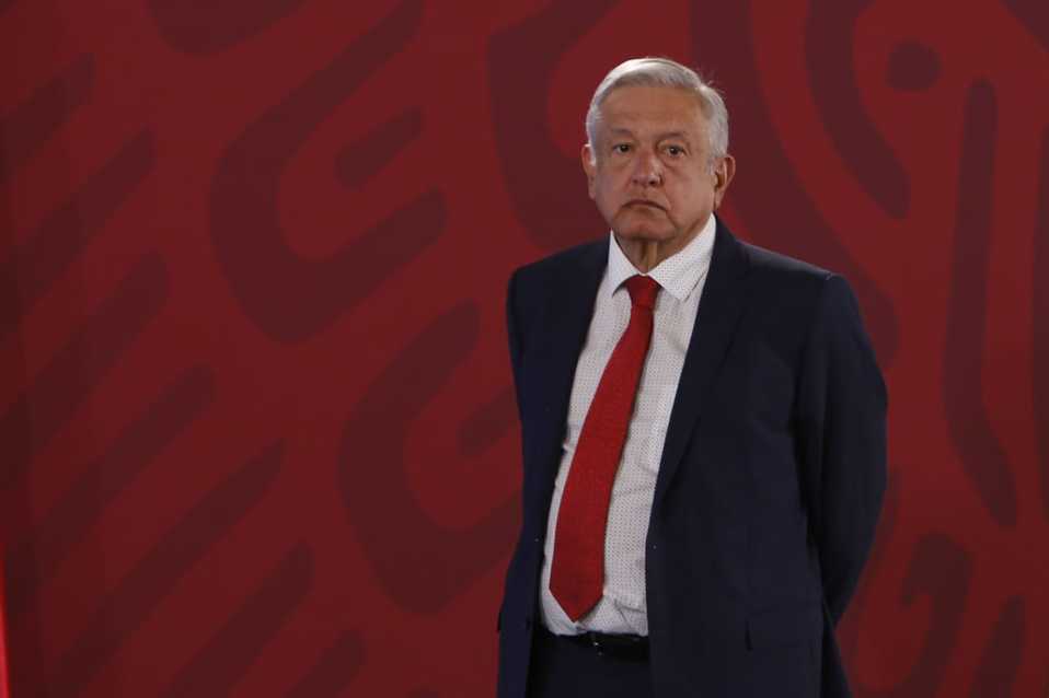 El presidente Andrés Manuel López Obrador en conferencia. (Ariana Pérez)