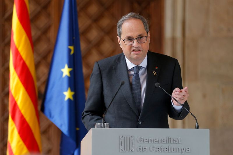 El presidente regional de Cataluña, Quim Torra. (AFP)