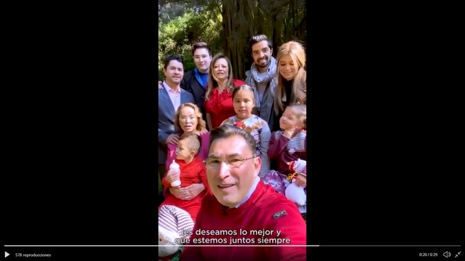 José Fernando González Sánchez, presidente de la organización Redes Sociales Progresistas, envío un mensaje de Navidad. (Captura de pantalla)
