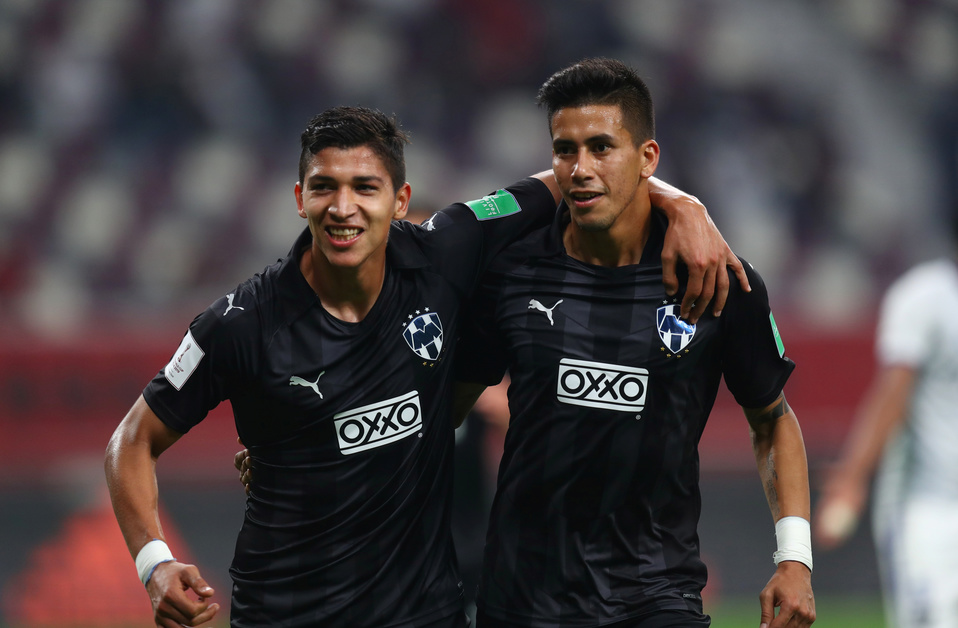 Jugadores de Monterrey en festejo de gol (Reuters)