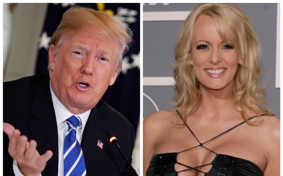 Trump y la actriz, Stormy Daniels. (Archivo)