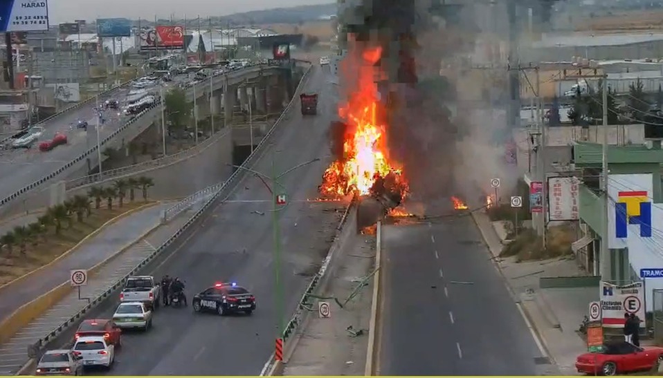 Accidente en la México-pachuca. (Cortesía)