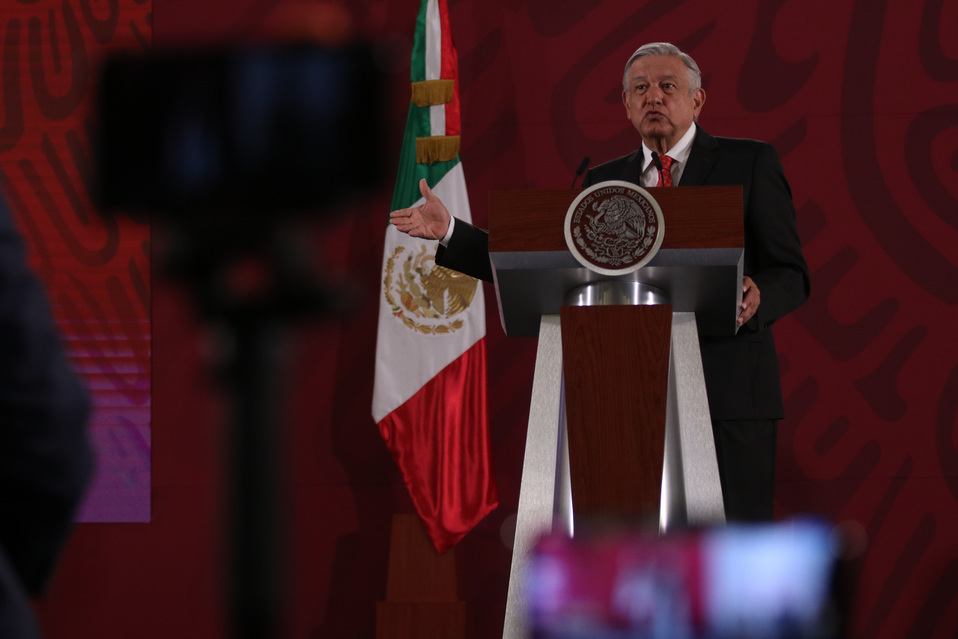 Andrés Manuel López Obrador en conferencia matutina. (Cuartoscuro)
