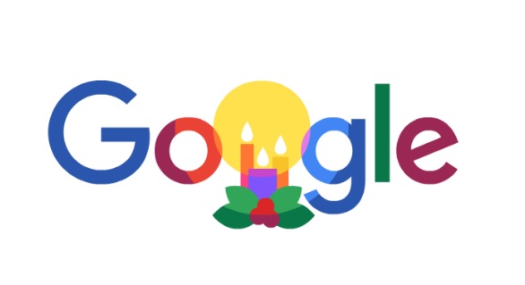 El doodle es una corona de adviento. (Google)