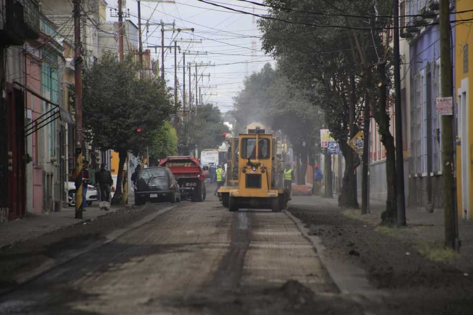 Rehabilitación de la avenida 11 oriente poniente. (Foto: Andrés Lobato)