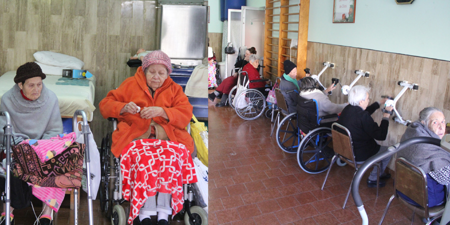 Es la sala de terapia física de los 75 abuelos que son cuidados por las hermanas de los Ancianos Desamparados. (Especial)