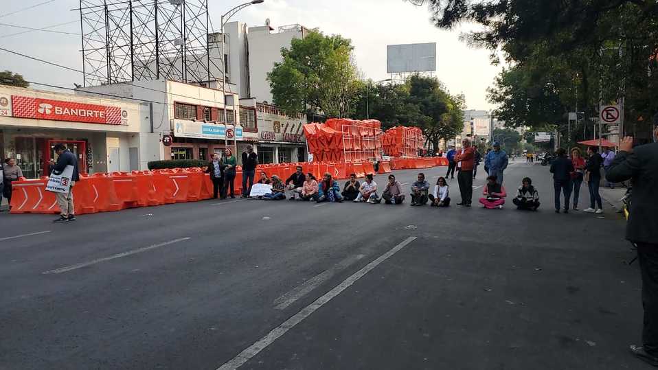 Protestan en colonia Narvarte. (Especial)