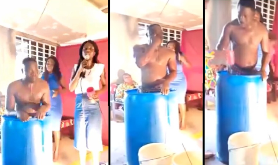 Sacerdote pide a religiosos que beban del agua con la que se baña. (Captura de Pantalla)