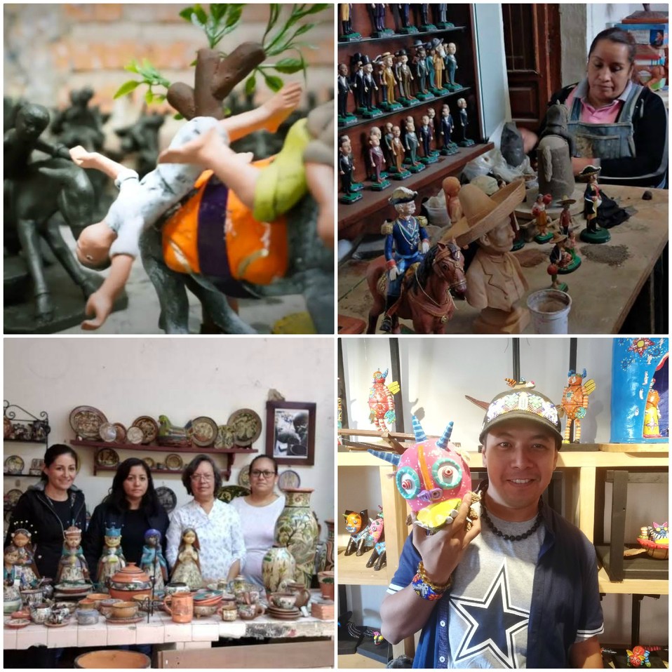 Imágenes de los talleres de Fernando Martínez, Pilar Núñez, César Lucano y Familia de Santos Lucano. (Enrique Vázquez)