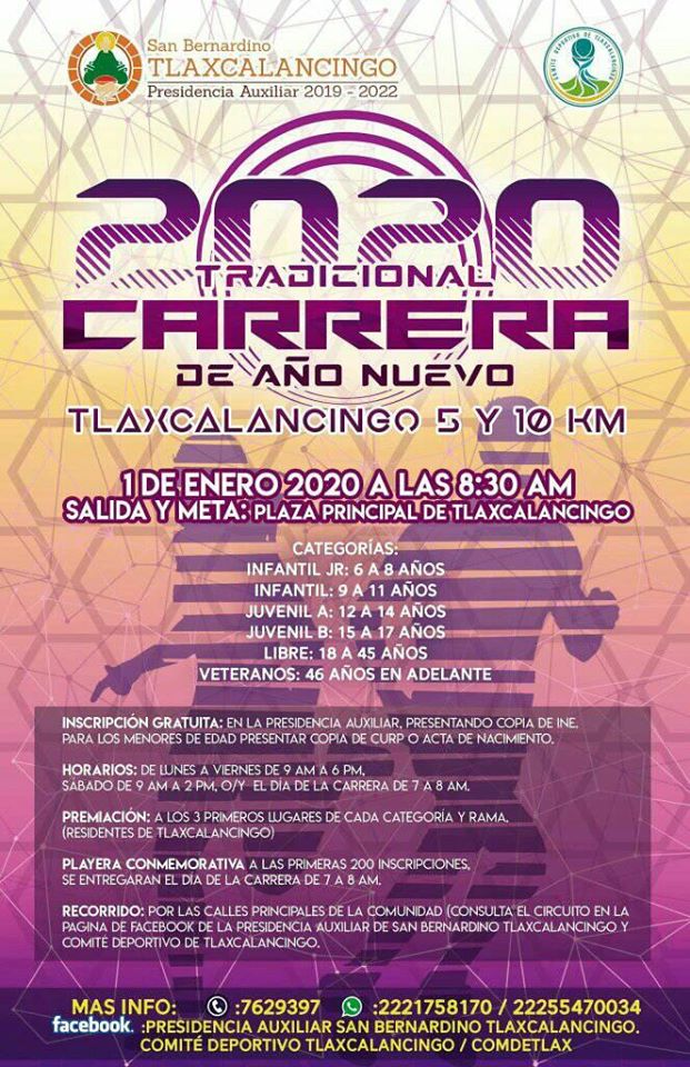 Todo listo para la Tradicional Carrera de Año Nuevo Tlaxcalancingo. (Especial)