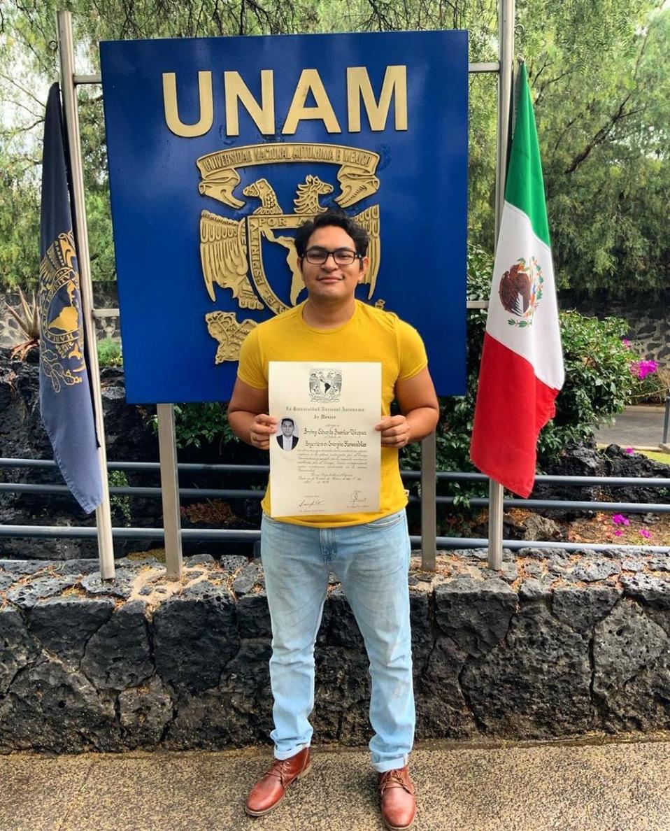 Irving Eduardo Juanico Vázquez, estudiante de la UNAM. (Tomada de Facebook)