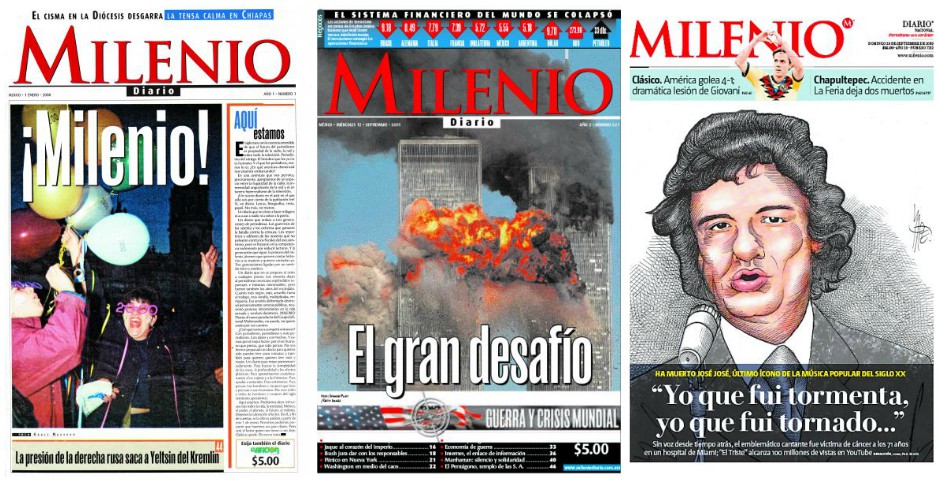 Las mejores portadas en 20 años de MILENIO