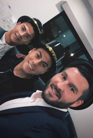 Eduardo Vargas y André-Pierre Gignac celebran juntos el Año Nuevo (Instagram @eduardovargasrj1)