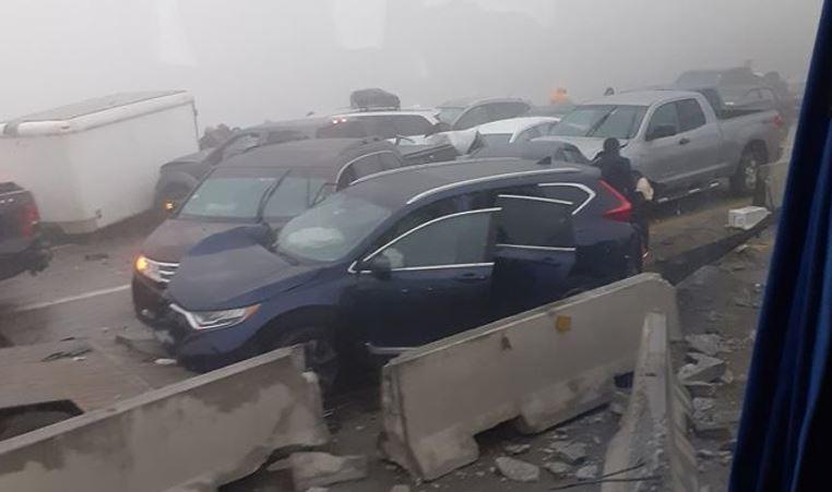 El accidente se registró el pasado martes., donde participaron 49 autos y 5 tráileres. | Foto: Especial