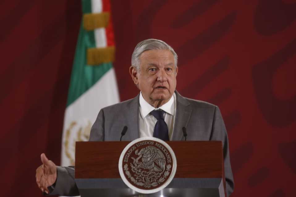 El presidente Andrés Manuel López Obrador durante su conferencia matutina en Palacio Nacional (Araceli López)