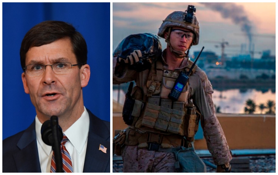 Mark Esper (Izq.) es es el actual Secretario de Defensa de Estados Unidos. (AFP)